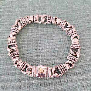 LAGOS Sterling SILVER Curb Link Chain Bracelet | 13mm